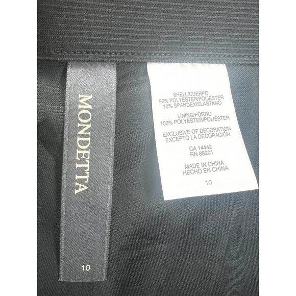 Mondetta Womens Black Lined Tailored Pants W/ Pockets Size 10 - Picture 12 of 15